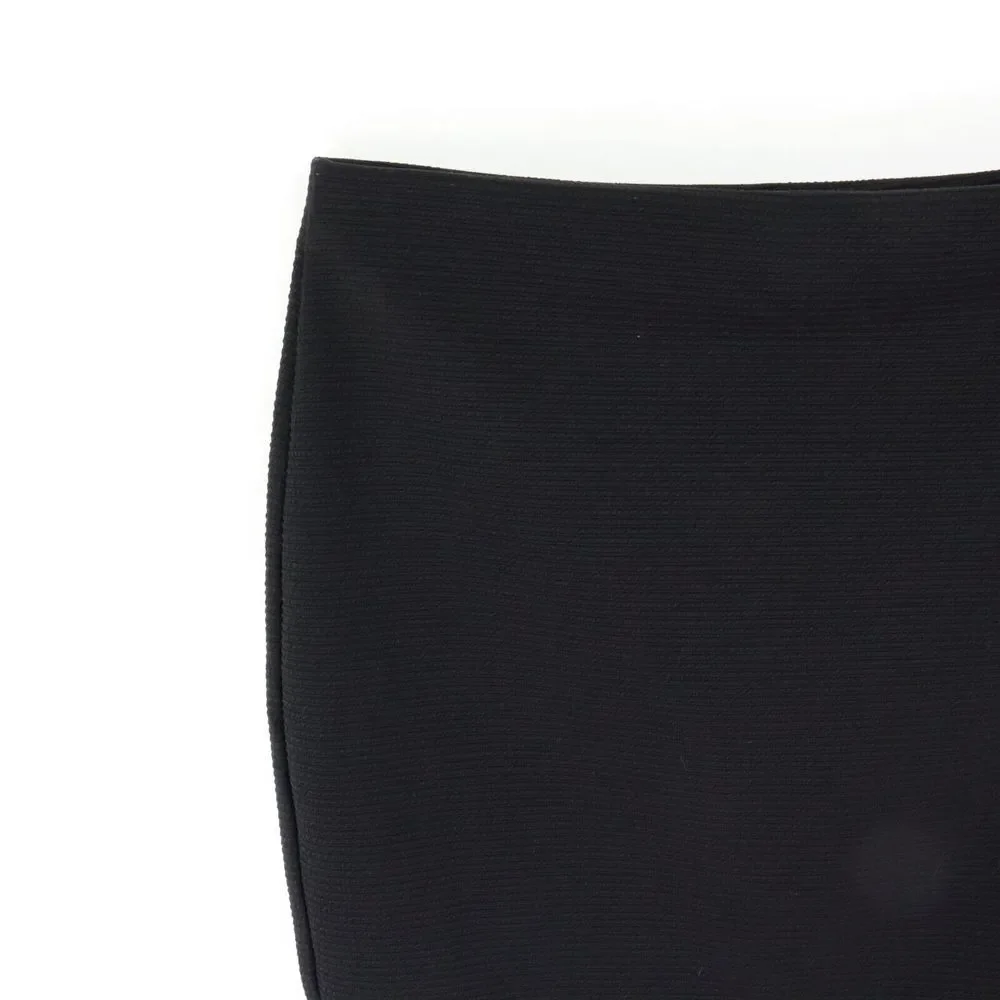 H&M Short Skirt‎ Womens Size S Black Fluted Polyester Blend Stretch Pull-On